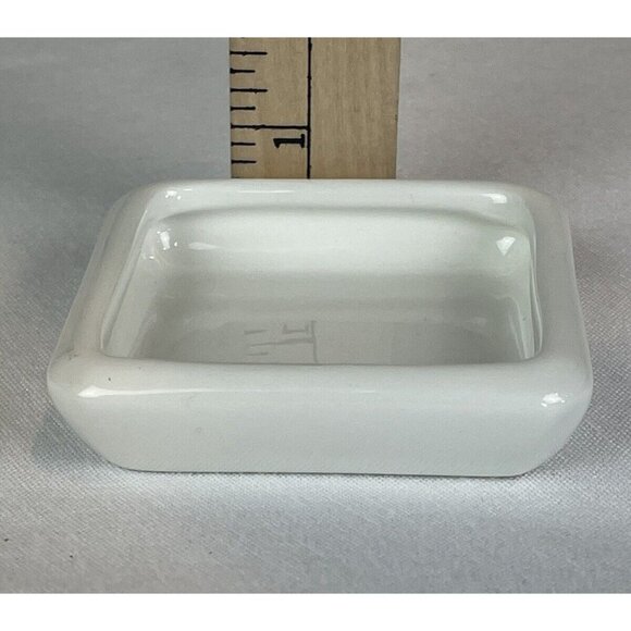 Vintage Stiffel Ceramic Trinket Box Dish Jewelry Bowl Square Replacement No Lid - Picture 5 of 5
